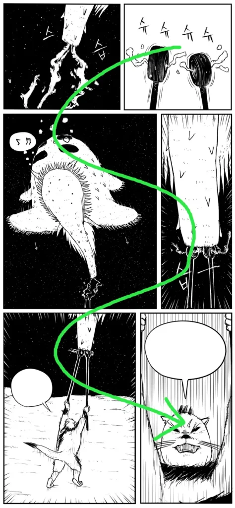 페이지 만화가 스크롤 웹툰보다 연출이 효과적인 이유