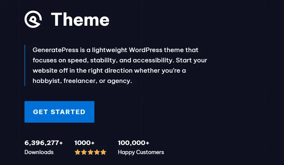 워드프레스 GeneratePress 테마를 선택한 이유