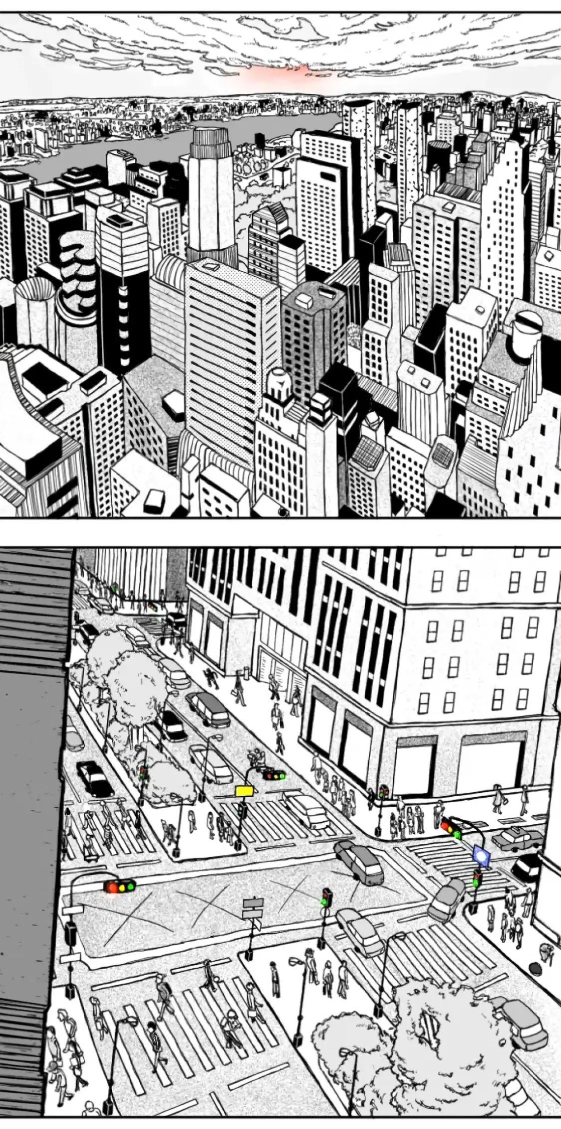 만화 웹툰 배경은 반드시 펜 선을 그려서 완성하는 것이 좋을까